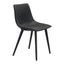 Silla Comercial para Desayunador - ZUO DANIEL - Negro Vintage - Asiento y Respaldo Tapizados en Piel Sintética