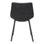 Silla Comercial para Desayunador - ZUO DANIEL - Negro Vintage - Asiento y Respaldo Tapizados en Piel Sintética