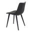 Silla Comercial para Desayunador - ZUO DANIEL - Negro Vintage - Asiento y Respaldo Tapizados en Piel Sintética