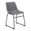 Silla Comercial para Hotel - ZUO SMART - Varios Colores - Asiento y Respaldo Tapizados en Piel Sintética - Gris Carbón