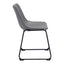 Silla Comercial para Hotel - ZUO SMART - Varios Colores - Asiento y Respaldo Tapizados en Piel Sintética - Gris Carbón