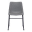 Silla Comercial para Hotel - ZUO SMART - Varios Colores - Asiento y Respaldo Tapizados en Piel Sintética - Gris Carbón
