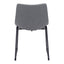Silla Comercial para Hotel - ZUO SMART - Varios Colores - Asiento y Respaldo Tapizados en Piel Sintética - Gris Carbón