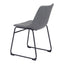 Silla Comercial para Hotel - ZUO SMART - Varios Colores - Asiento y Respaldo Tapizados en Piel Sintética - Gris Carbón