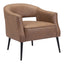 Sillón Ocasional para Consultorio - ZUO BERKELEY - Varios Colores - Asiento y Respaldo Tapizados en Piel Sintética - Vintage Café