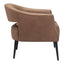 Sillón Ocasional para Consultorio - ZUO BERKELEY - Varios Colores - Asiento y Respaldo Tapizados en Piel Sintética - Vintage Café