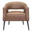 Sillón Ocasional para Consultorio - ZUO BERKELEY - Varios Colores - Asiento y Respaldo Tapizados en Piel Sintética - Vintage Café