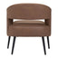 Sillón Ocasional para Consultorio - ZUO BERKELEY - Varios Colores - Asiento y Respaldo Tapizados en Piel Sintética - Vintage Café