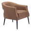 Sillón Ocasional para Consultorio - ZUO BERKELEY - Varios Colores - Asiento y Respaldo Tapizados en Piel Sintética - Vintage Café