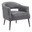Sillón Ocasional para Consultorio - ZUO BERKELEY - Varios Colores - Asiento y Respaldo Tapizados en Piel Sintética - Vintage Gris