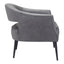Sillón Ocasional para Consultorio - ZUO BERKELEY - Varios Colores - Asiento y Respaldo Tapizados en Piel Sintética - Vintage Gris