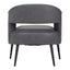 Sillón Ocasional para Consultorio - ZUO BERKELEY - Varios Colores - Asiento y Respaldo Tapizados en Piel Sintética - Vintage Gris