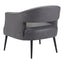 Sillón Ocasional para Consultorio - ZUO BERKELEY - Varios Colores - Asiento y Respaldo Tapizados en Piel Sintética - Vintage Gris