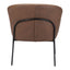 Sillón Ocasional para Recepción - ZUO QUINTEN - Varios Colores - Asiento y Respaldo Tapizados en Piel Sintética - Vintage Café