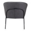 Sillón Ocasional para Recepción - ZUO QUINTEN - Varios Colores - Asiento y Respaldo Tapizados en Piel Sintética - Vintage Gris