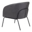 Sillón Ocasional para Recepción - ZUO QUINTEN - Varios Colores - Asiento y Respaldo Tapizados en Piel Sintética - Vintage Gris