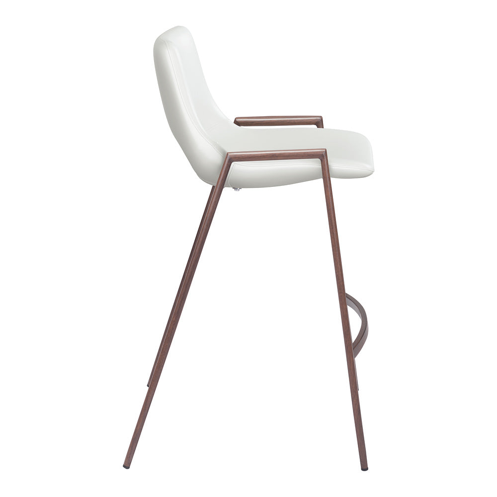 Banco Mostrador para Barra de Hotel - ZUO DESI 52x53 109069 - Varios Colores - Asiento y Respaldo Tapizados en Piel Sintética