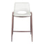Banco Mostrador para Barra de Hotel - ZUO DESI 52x53 109069 - Varios Colores - Asiento y Respaldo Tapizados en Piel Sintética