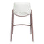 Banco Mostrador para Barra de Hotel - ZUO DESI 52x53 109069 - Varios Colores - Asiento y Respaldo Tapizados en Piel Sintética