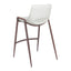 Banco Mostrador para Barra de Hotel - ZUO DESI 52x53 109069 - Varios Colores - Asiento y Respaldo Tapizados en Piel Sintética