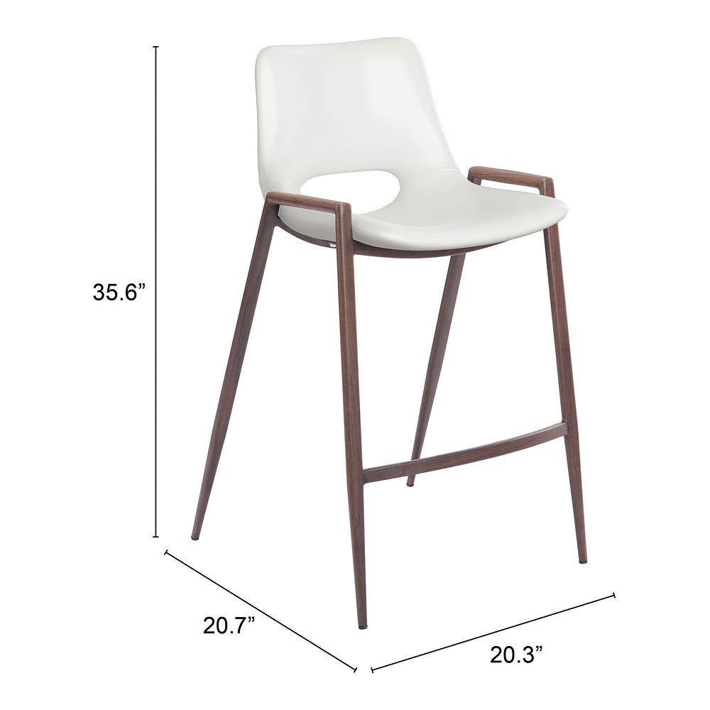 Banco Mostrador para Barra de Hotel - ZUO DESI 52x53 109069 - Varios Colores - Asiento y Respaldo Tapizados en Piel Sintética