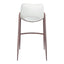 Banco Alto para Comedor de Empresa - ZUO DESI 53x55 109070 - Varios Colores - Asiento y Respaldo Tapizados en Piel Sintética