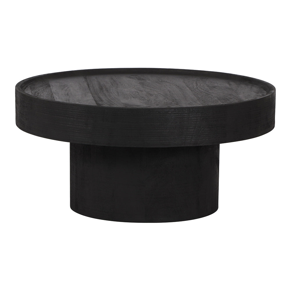 Mesa de Centro para Lobby de Hotel - ZUO WATSON - Negro - Cubierta de Madera de Mango Pintada y Estructura de Madera de Mango