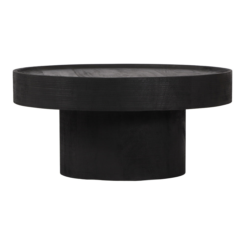 Mesa de Centro para Lobby de Hotel - ZUO WATSON - Negro - Cubierta de Madera de Mango Pintada y Estructura de Madera de Mango