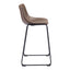 Banco Alto para Bistró - ZUO SMART - Varios Colores - Asiento y Respaldo Tapizados en Piel Sintética - Vintage Espresso