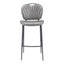 Banco Alto para Pub - ZUO TERRENCE - Vintage Gris - Asiento y Respaldo Tapizados en Piel Sintética