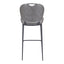 Banco Alto para Pub - ZUO TERRENCE - Vintage Gris - Asiento y Respaldo Tapizados en Piel Sintética