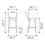 Banco Alto para Pub - ZUO TERRENCE - Vintage Gris - Asiento y Respaldo Tapizados en Piel Sintética