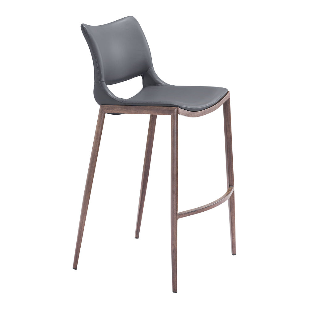 Banco Alto para Restaurante - ZUO ACE 53x55 109389 - Varios Colores - Asiento y Respaldo Tapizados en Piel Sintética