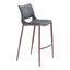 Banco Alto para Restaurante - ZUO ACE 53x55 109389 - Varios Colores - Asiento y Respaldo Tapizados en Piel Sintética