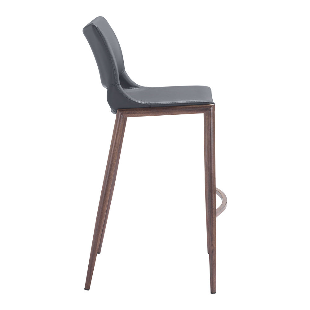 Banco Alto para Restaurante - ZUO ACE 53x55 109389 - Varios Colores - Asiento y Respaldo Tapizados en Piel Sintética