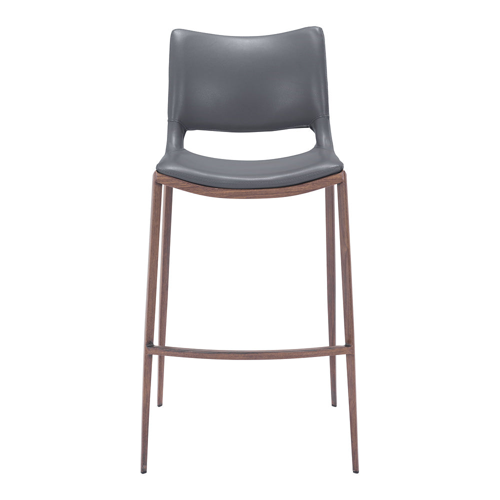 Banco Alto para Restaurante - ZUO ACE 53x55 109389 - Varios Colores - Asiento y Respaldo Tapizados en Piel Sintética