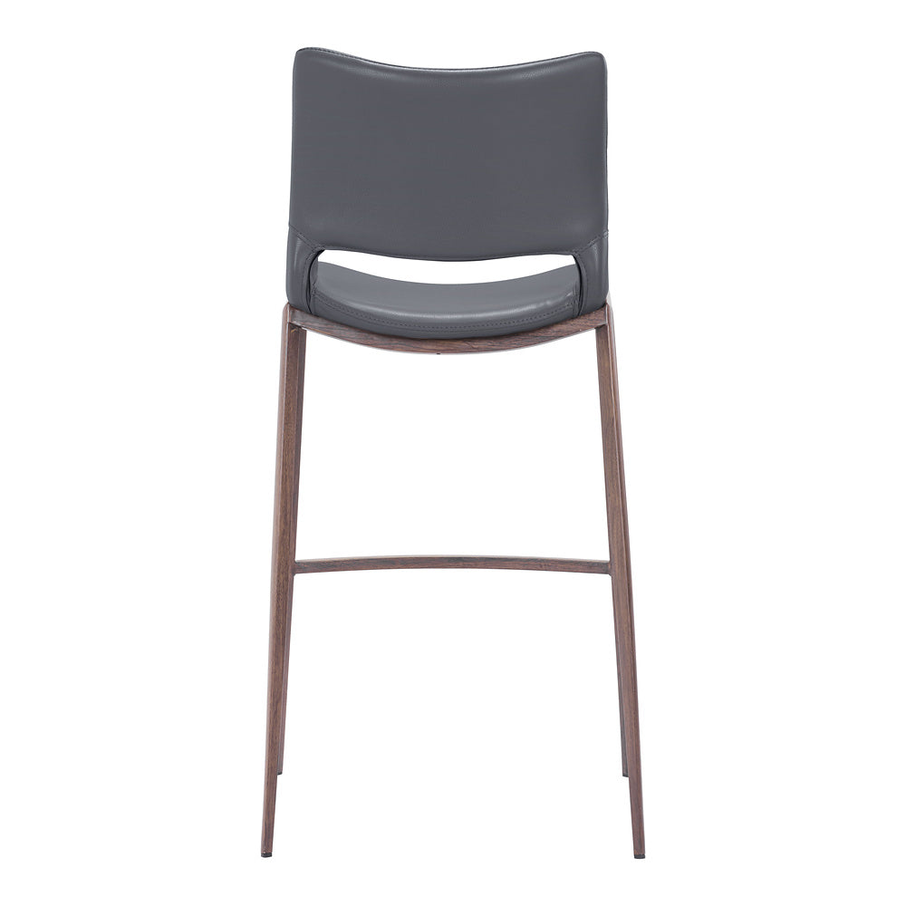 Banco Alto para Restaurante - ZUO ACE 53x55 109389 - Varios Colores - Asiento y Respaldo Tapizados en Piel Sintética