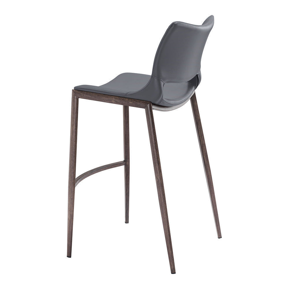 Banco Alto para Restaurante - ZUO ACE 53x55 109389 - Varios Colores - Asiento y Respaldo Tapizados en Piel Sintética
