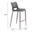 Banco Alto para Restaurante - ZUO ACE 53x55 109389 - Varios Colores - Asiento y Respaldo Tapizados en Piel Sintética
