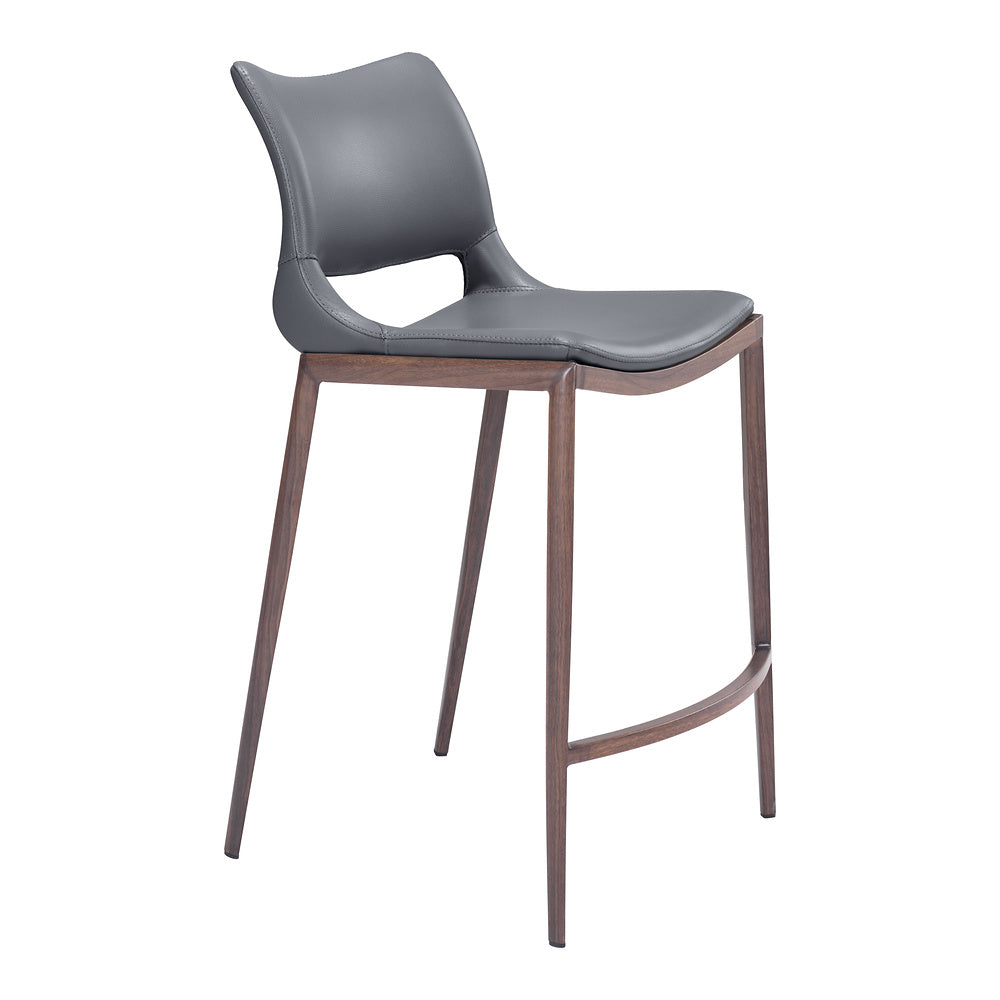 Banco Mostrador para Cafetería - ZUO ACE 51x57 109390 - Varios Colores - Asiento y Respaldo Tapizados en Piel Sintética