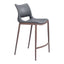 Banco Mostrador para Cafetería - ZUO ACE 51x57 109390 - Varios Colores - Asiento y Respaldo Tapizados en Piel Sintética
