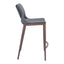 Banco Mostrador para Cafetería - ZUO ACE 51x57 109390 - Varios Colores - Asiento y Respaldo Tapizados en Piel Sintética