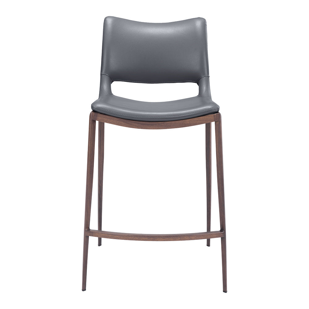 Banco Mostrador para Cafetería - ZUO ACE 51x57 109390 - Varios Colores - Asiento y Respaldo Tapizados en Piel Sintética