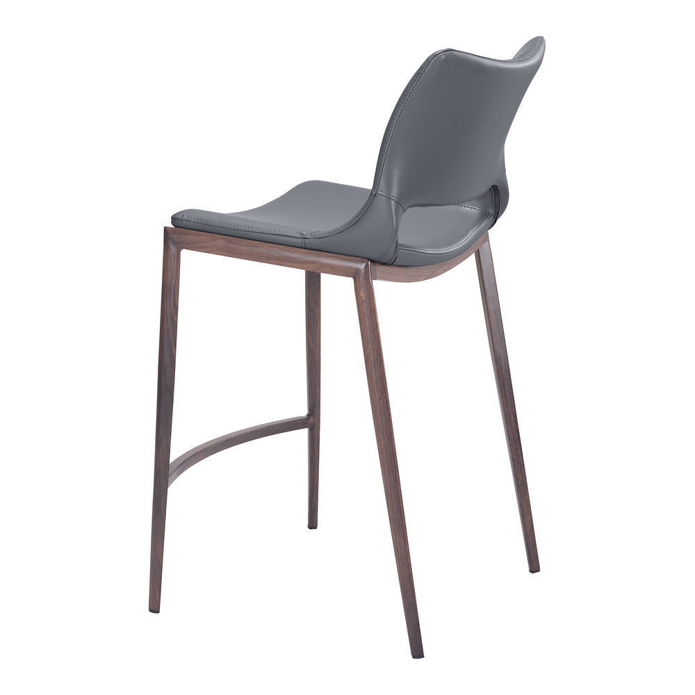 Banco Mostrador para Cafetería - ZUO ACE 51x57 109390 - Varios Colores - Asiento y Respaldo Tapizados en Piel Sintética