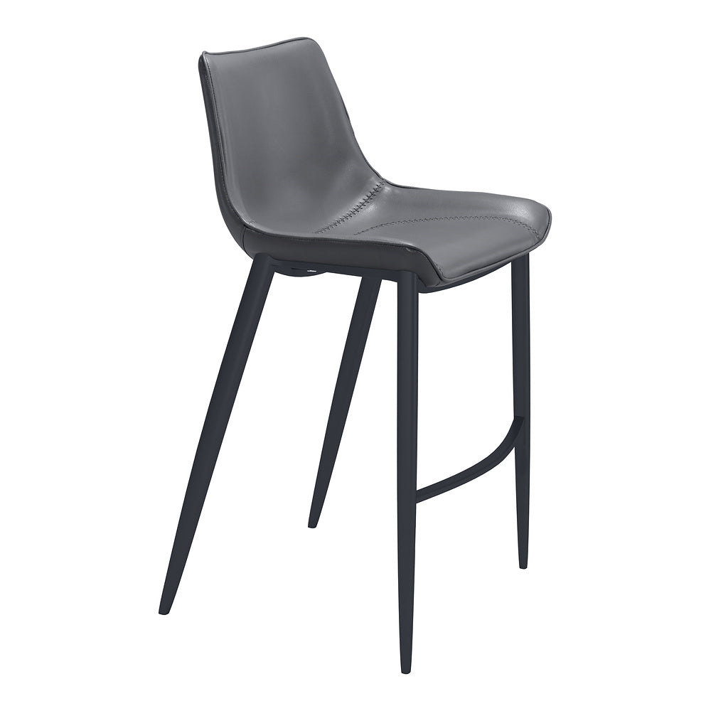 Banco Alto para Bistró - ZUO MAGNUS 53x55 109391 - Varios Colores - Asiento y Respaldo Tapizados en Piel Sintética