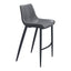 Banco Alto para Bistró - ZUO MAGNUS 53x55 109391 - Varios Colores - Asiento y Respaldo Tapizados en Piel Sintética