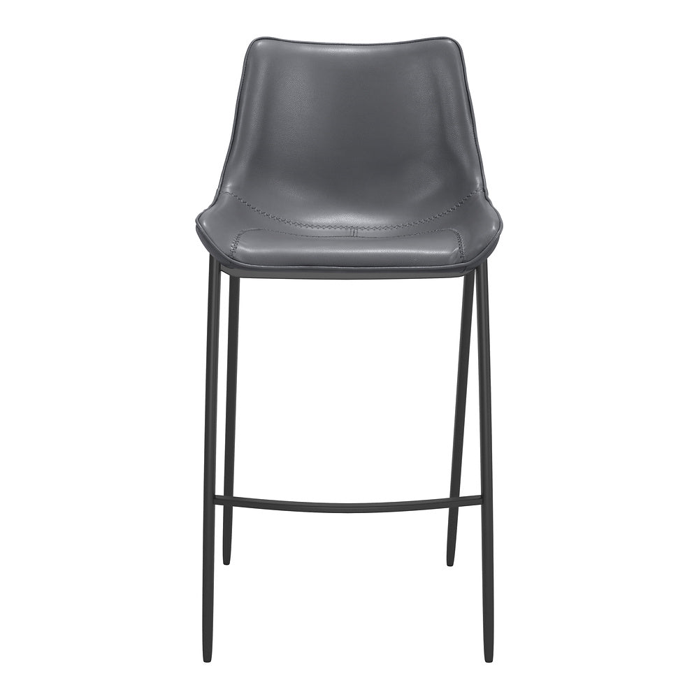 Banco Alto para Bistró - ZUO MAGNUS 53x55 109391 - Varios Colores - Asiento y Respaldo Tapizados en Piel Sintética