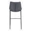 Banco Alto para Bistró - ZUO MAGNUS 53x55 109391 - Varios Colores - Asiento y Respaldo Tapizados en Piel Sintética