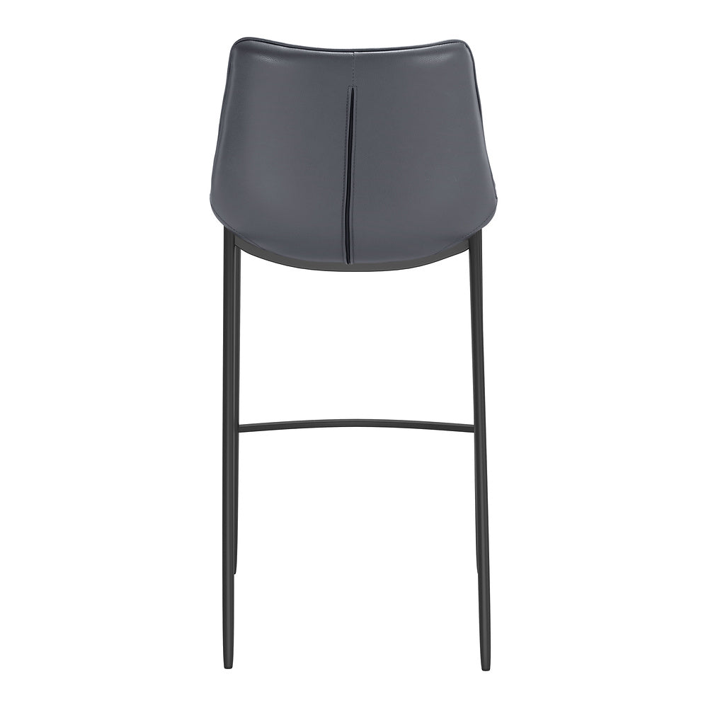 Banco Alto para Bistró - ZUO MAGNUS 53x55 109391 - Varios Colores - Asiento y Respaldo Tapizados en Piel Sintética