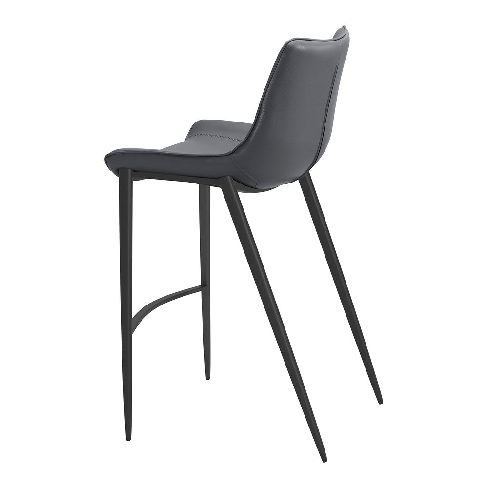 Banco Alto para Bistró - ZUO MAGNUS 53x55 109391 - Varios Colores - Asiento y Respaldo Tapizados en Piel Sintética